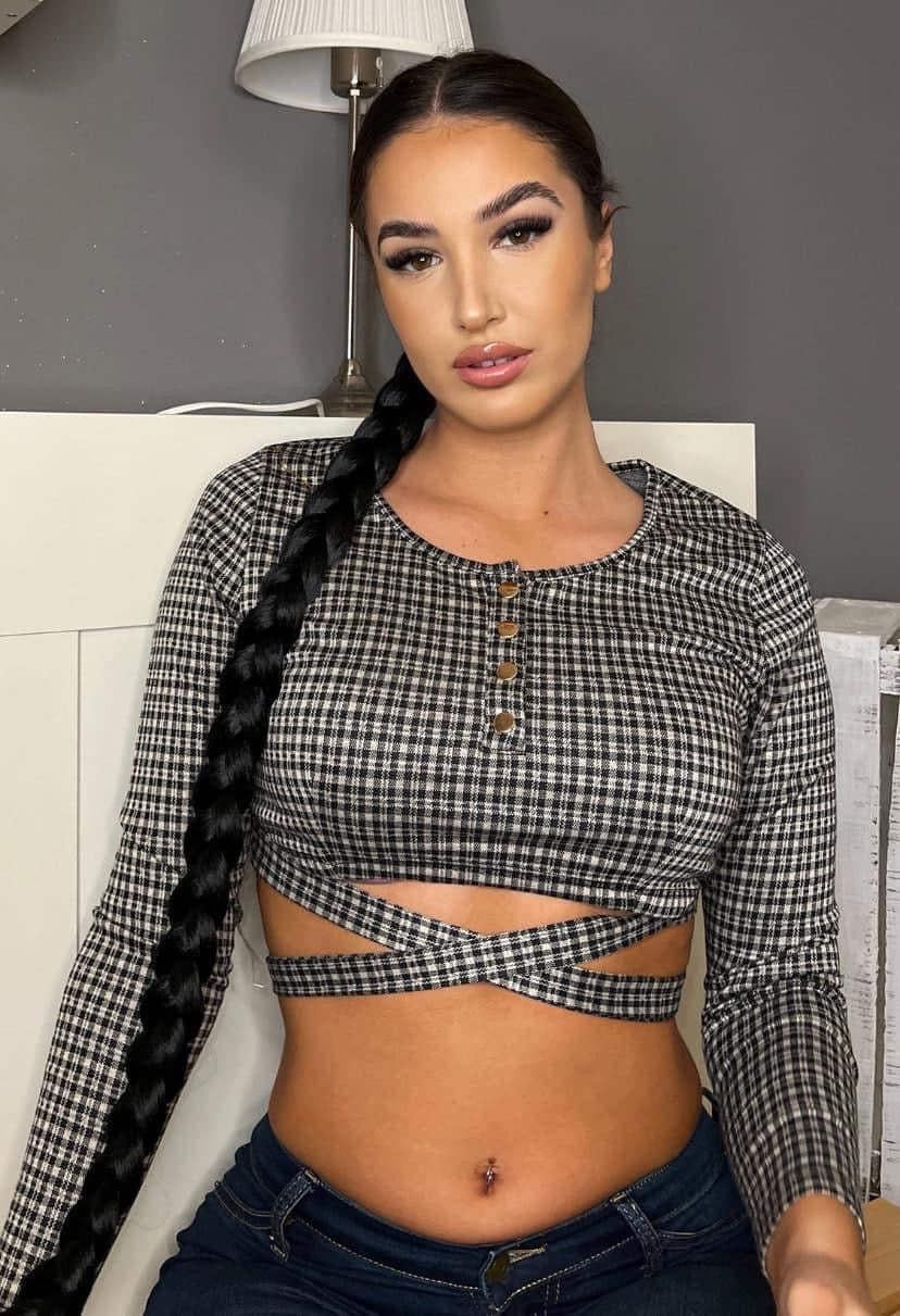All Bets Off Plaid Crop Top