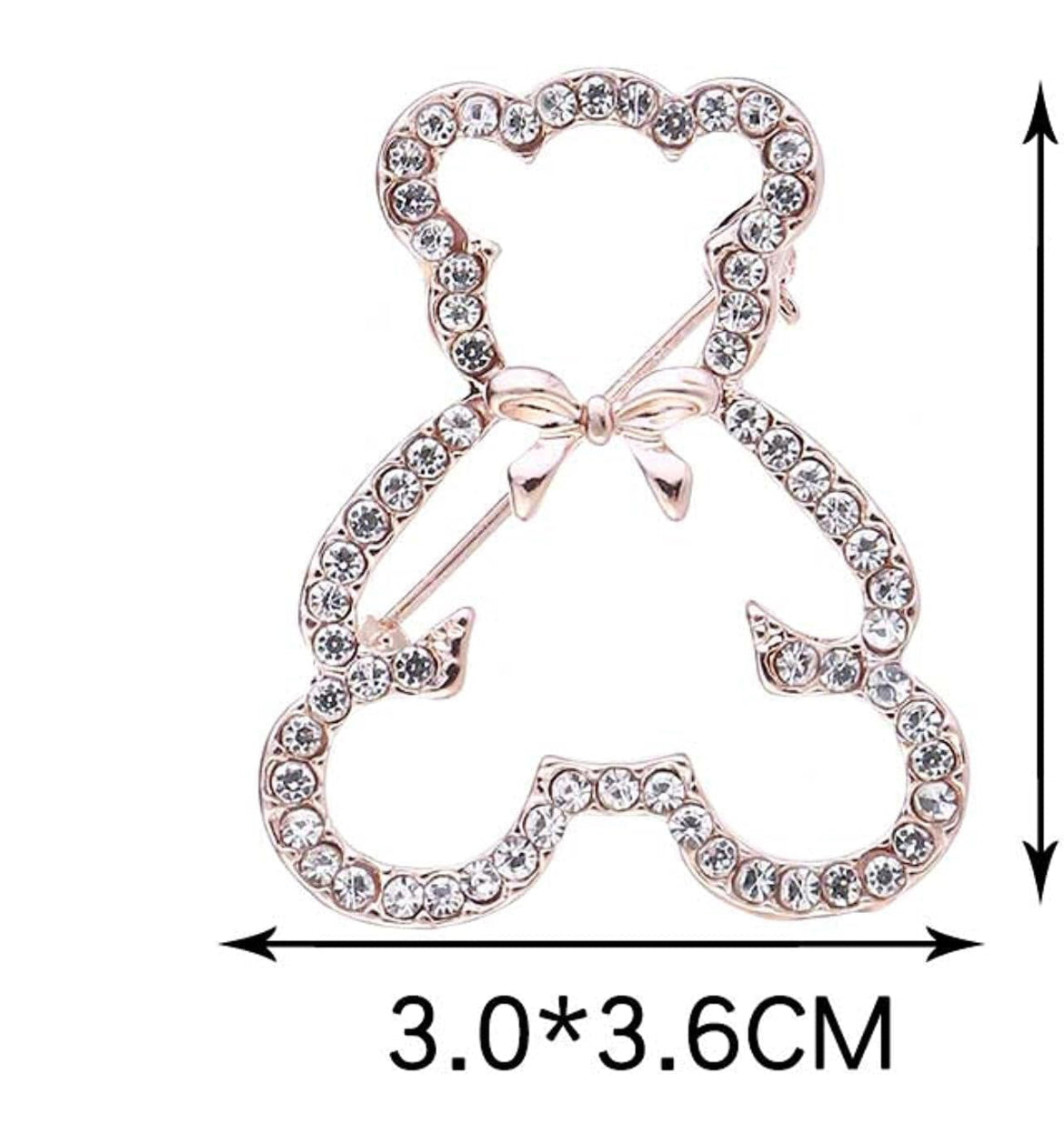Brooches Classical Cute Teddy Bear Rhinestones