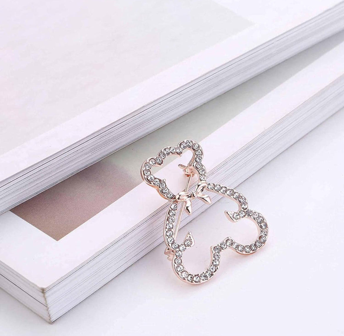 Brooches Classical Cute Teddy Bear Rhinestones