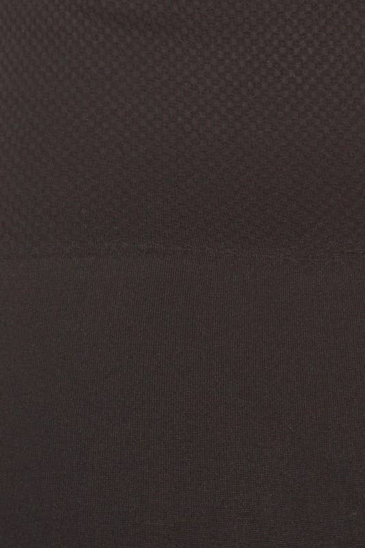 Solid color high waist seamless skinny basic warm legging : Black
