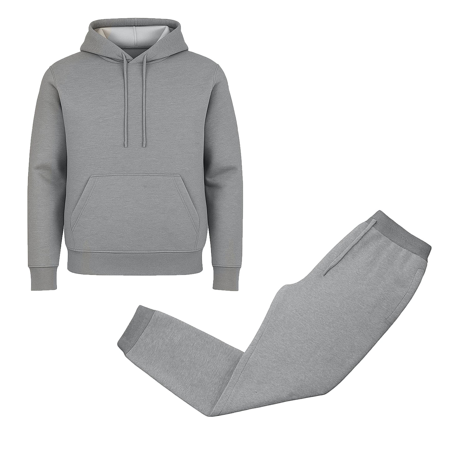 Men's 2-Piece Fleece Pullover Hoodie and Jogger Set: Olive / L
